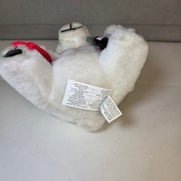 1993 Coca-Cola Polar Bear Plush Toy w/ Coke Bottle & Heart Vintage Promo - Picture 7 of 11